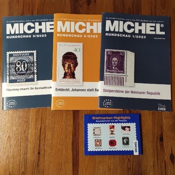 Michel zeszyty katalogi, nr 1, 2, 3 z 2023