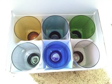 Kolorowe szklanki, Lyngby Glas, impreza, prezent