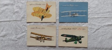 Pocztówki samolotowe Heidrich 1967 r. 4 szt.