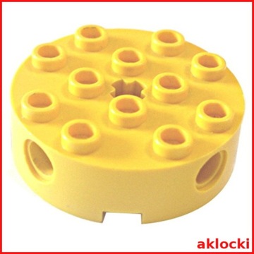 LEGO 6222 KLOCEK 4x4 okrągły koło żółty