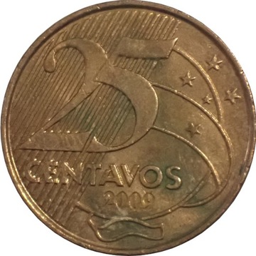 Brazylia 25 centavos z 2009 roku - OB. MOJĄ OFERTĘ