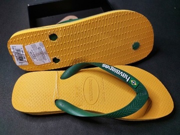 Havaianas japonki logo brasil kolor żółty r.40