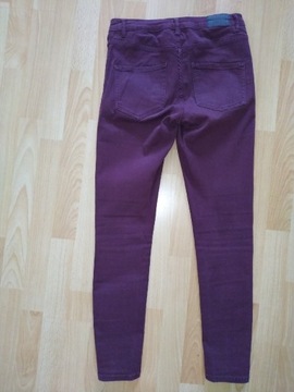 Fioletowe jeansy spodnie damskie 