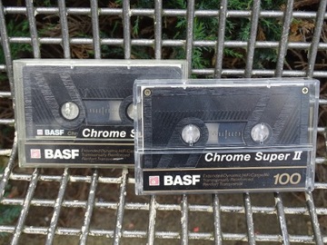 Kaseta magnetofonowa kpl. 2 szt. BASF Chrome Super II 100 ładne !