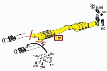 Wydech Tłumik Mercedes C klasa w205 A2054912301