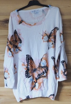 Sweterek bluzka motyle firmy MUDFLOWER L/XL