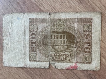 Banknot z 1940 100zł