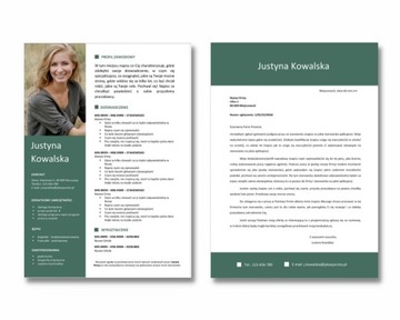 KOMPLET CV I LIST MOTYWACYJNY - ESTETYCZNY WZÓR