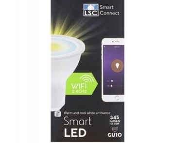 SMART ŻARÓWKA WIFI LED 5,5W GU10 345 lumen 