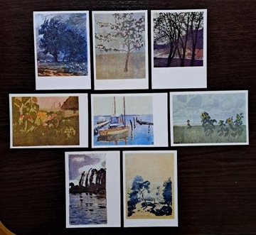 MALARSTWO POLSKIE - zestaw 8 pocztówek.