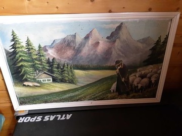 obraz na płótnie pasterz w górach