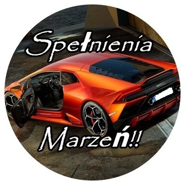 OPŁATEK NA TORT LAMBORGHINI AUTO LOGO 18 30 40 50