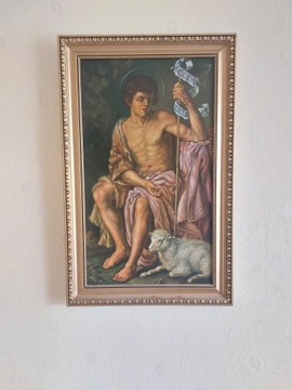 Obraz Sakralny Jan Chrzciciel Stary ponad 109 lat