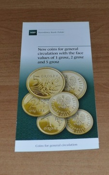 Folder 2013-Nowe monety 1,2,5gr obiegowe- ang