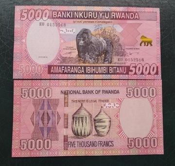 Rwanda 5000 franks 2014 UNC 