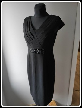 Bellezza czarna sukienka elegancka 42 XL