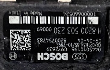 Bosh - pompa wtryskowa wysokociśnieniowa Renault OE 8200 754 783