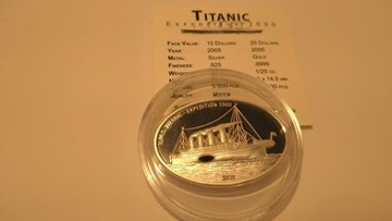 TITANIC 10$  2005 R  LIBERIA   25GR.SREBRO 925