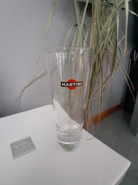 Szklanka długa, wysoka z logo Martini nowa