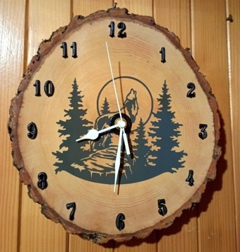 Zegar z plastra drewna 