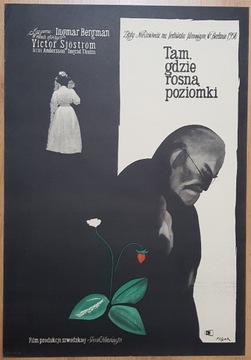 Tam gdzie rosną poziomki plakat 1960, Bergman RARE