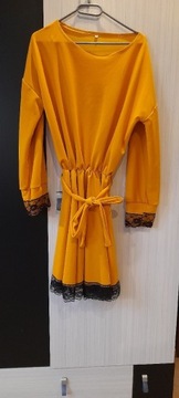 Sukienka żółta czarna L/XL