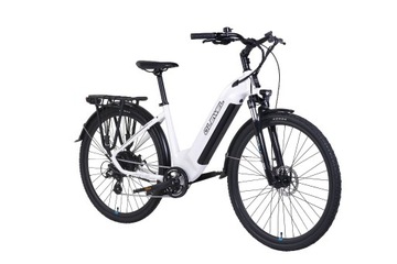 GLEWER rower elektryczny biały/czarny 250W 85KM