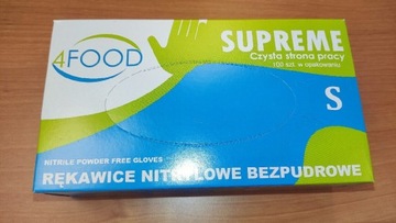 RĘKAWICZKI NITRYLOWE BEZPUDROWE FOOD SUPREME  S