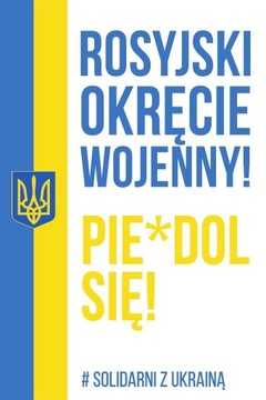 Solidarni z Ukraina Naklejka Okręcie Flaga Wyspa