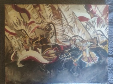 Obraz "Szarża Husarii" / ręcznie malowany