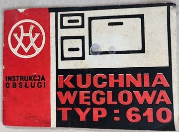 kuchnia węglowa Typ: 610 - instrukcja