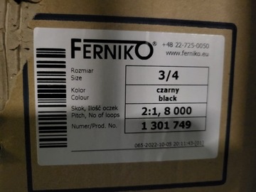 Spirala Zip-Wire FERNIKO 3/4", 2:1, 8000, Czarny