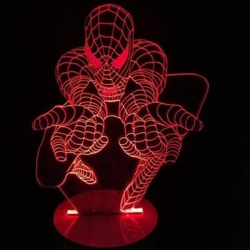 lampa led 3d spiderman