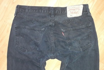 Ciemne spodnie meskie jeans Levis 501 W31L32