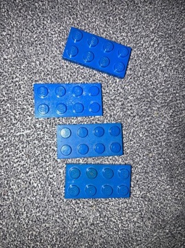 LEGO płytka 2x4 niebieski 302023 3020 - 4 szt