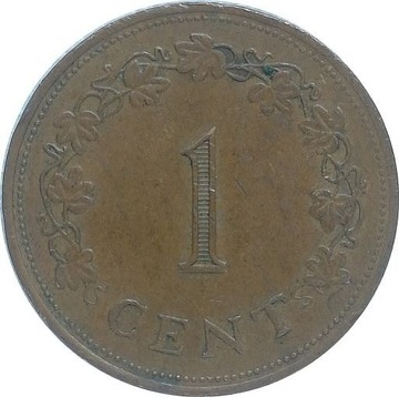 Malta 1 cent 1977, KM#8