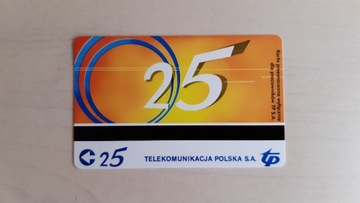 Unikatowa karta telefoniczna - 25 lat TP SA 