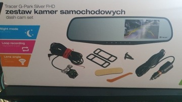 Kamera samochodowa, rejestrator - Tracer G-Park Silver FHD z kamerą cofania