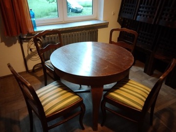 Eleganckie Krzesła+stół (gięte, stylowe)