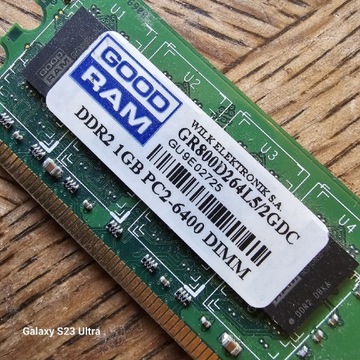 Pamięć RAM DDR2 1GB PC2-6400 DIMM GoodRam sprawna 