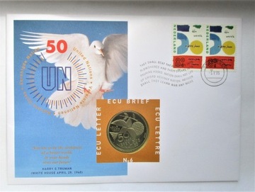 1 Ecu 1995 r.  Holandia 50 lecie O.N.Z.