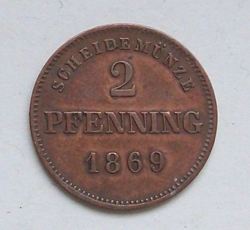 2 pfenning 1869 - Bawaria