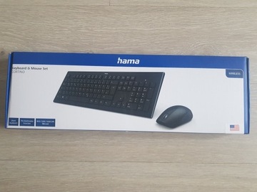 Bezprzewodowy zestaw klawiatura+mysz HAMA Cortino