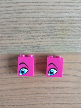 LEGO 3245cpb093 klocek z nadrukiem oko 1x2x2