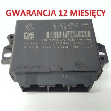 Gw 12mieś 5K0919475C Moduł Parktronic PDC Golf VI