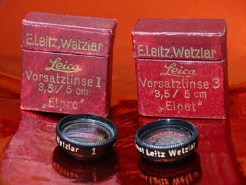 Leica Leitz Wetzlar Soczewka przystawki 3+ 1 Elpet