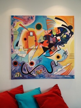 Kandinsky, Abstrakcja  nowoczesny duży 90x90cm