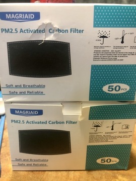 Filtry węglowe do maseczki 100szt PM2.5