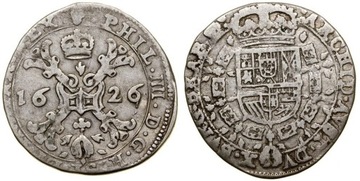 Niderlandy hiszpańskie, 1/4 patagona, 1626, RZADKA