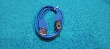 Kabel USB niebieski do drukarki, skaner